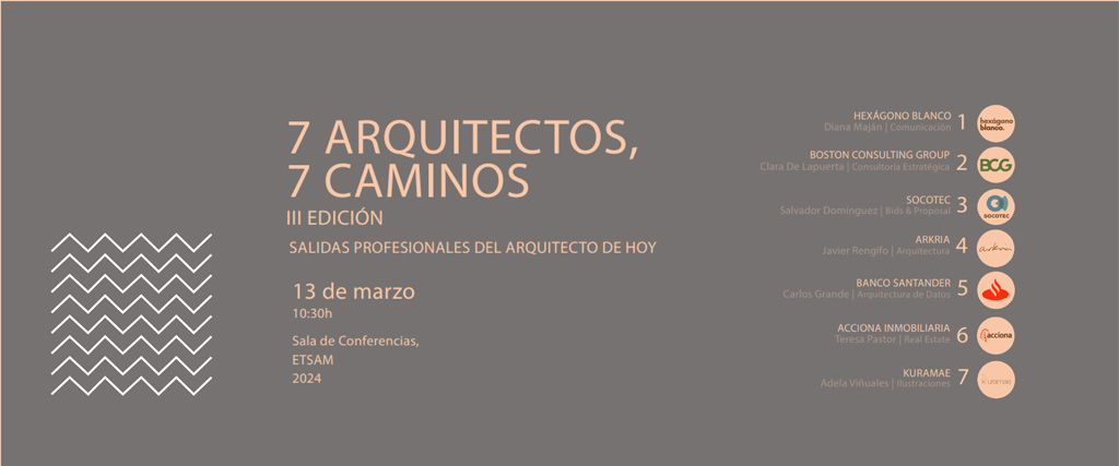 Conferencia: 7 Arquitectos, 7 Caminos, 13/03 10h30