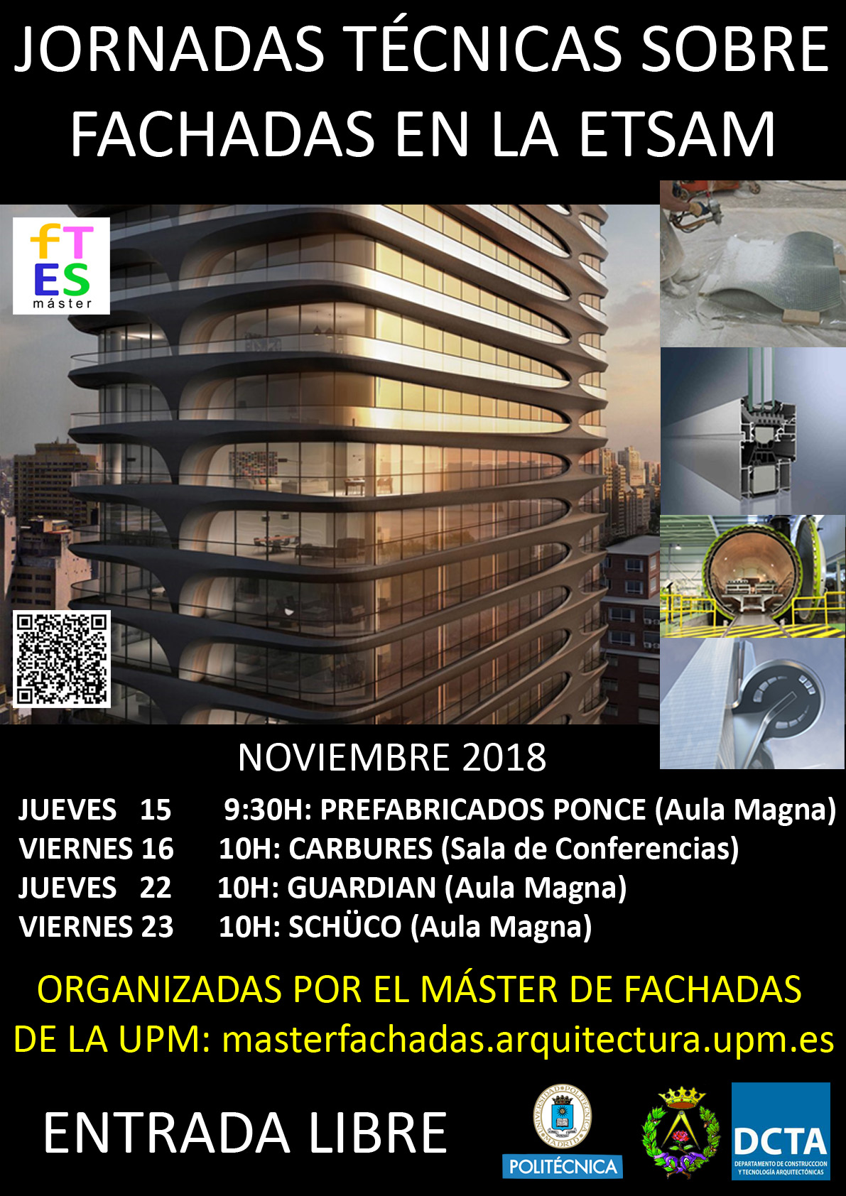 Jornadas técnicas sobre fachadas. Entrada libre