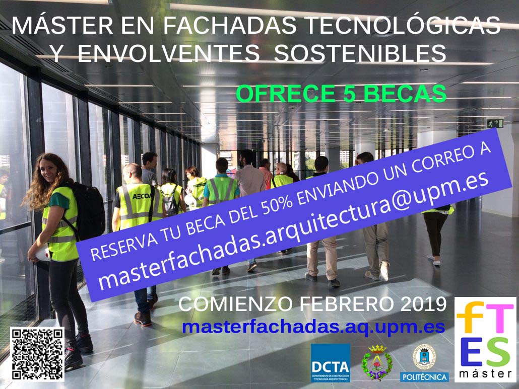 Convocatoria Becas Master en Fachadas Tecnológicas y Envolventes Sostenibles